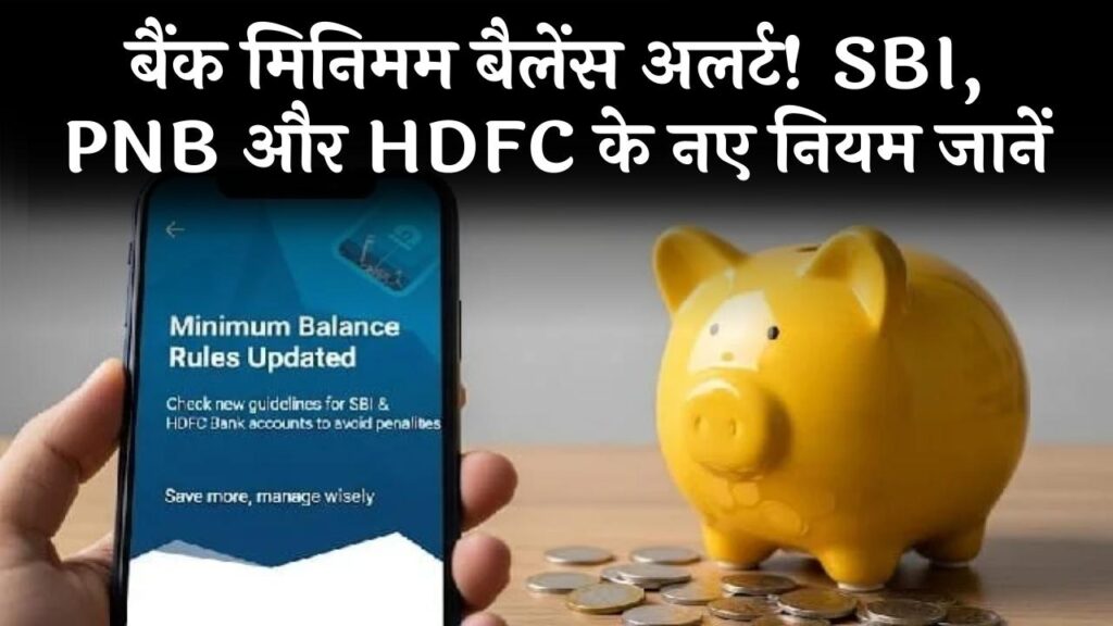 Minimum Balance Rule Change: SBI–PNB–HDFC में बदलने वाले हैं नियम, जानें नई मिनिमम बैलेंस लिमिट